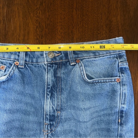 Topshop Distressed Mom Ankle Jeans Medium Wash Denim Size 28 - Picture 6 of 8